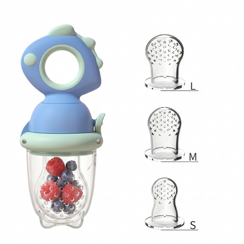 Alimentador de Silicona para Bebé — Mordedor de Frutas NutriDino®